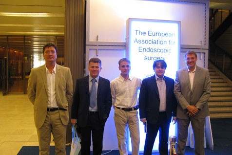 С коллегами на Европейском съезде эндохирургов (Прага, 2009)