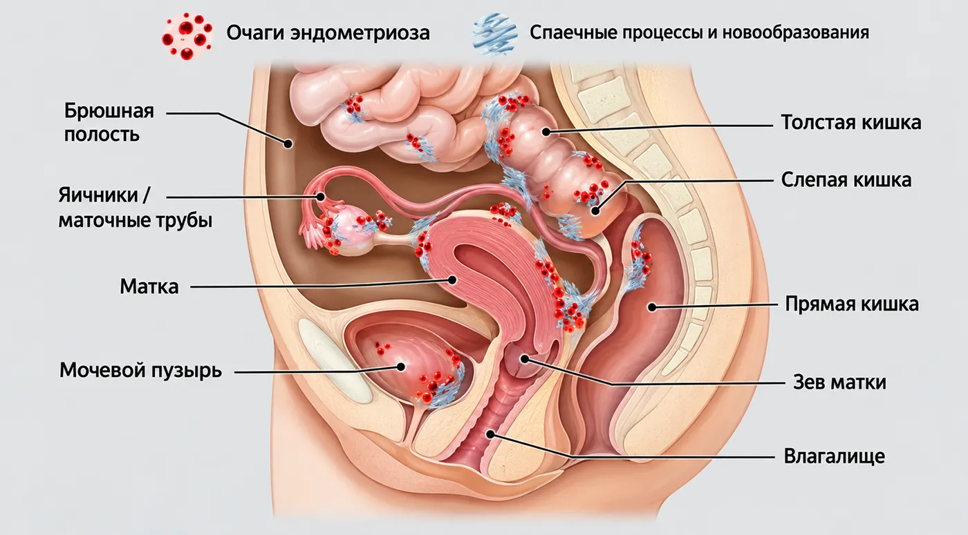 Эндометриоз толстой кишки