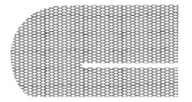 Вид сетчатого импланта при косой паховой грыже